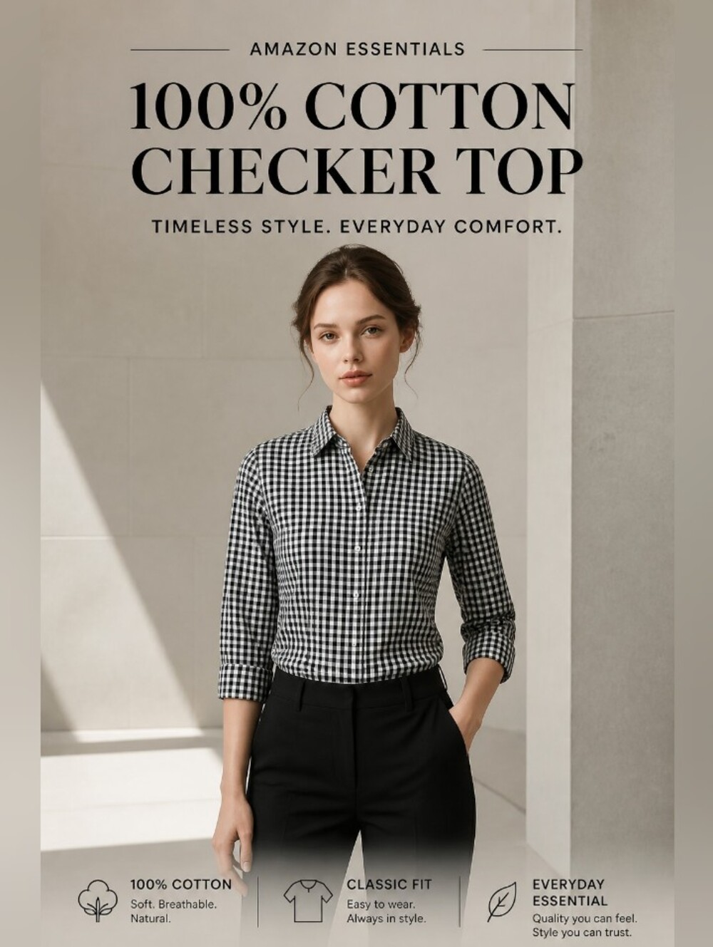 𝐀𝐦𝐚𝐳𝐨𝐧 𝐄𝐬𝐬𝐞𝐧𝐭𝐢𝐚𝐥𝐬 𝟏𝟎𝟎% 𝐂𝐨𝐭𝐭𝐨𝐧 𝐂𝐡𝐞𝐜𝐤𝐞𝐫 𝐓𝐨𝐩